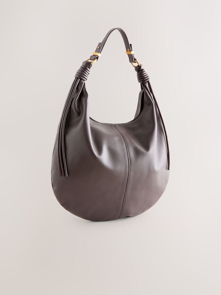 Chocolate Brown Scoop Shoulder Bag - Image 2 of 5