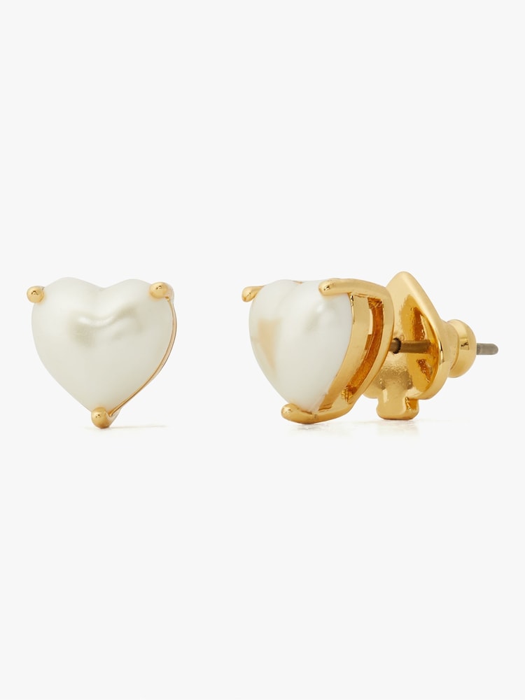 Kate Spade Heart Studs White Earrings - Image 1 of 3
