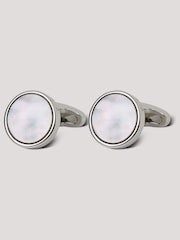 Hawes & Curtis Silver Round Cufflinks - Image 1 of 2
