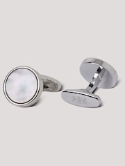 Hawes & Curtis Silver Round Cufflinks - Image 2 of 2