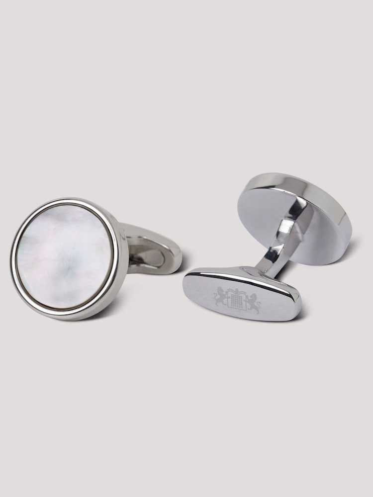 Hawes & Curtis Silver Round Cufflinks - Image 2 of 2