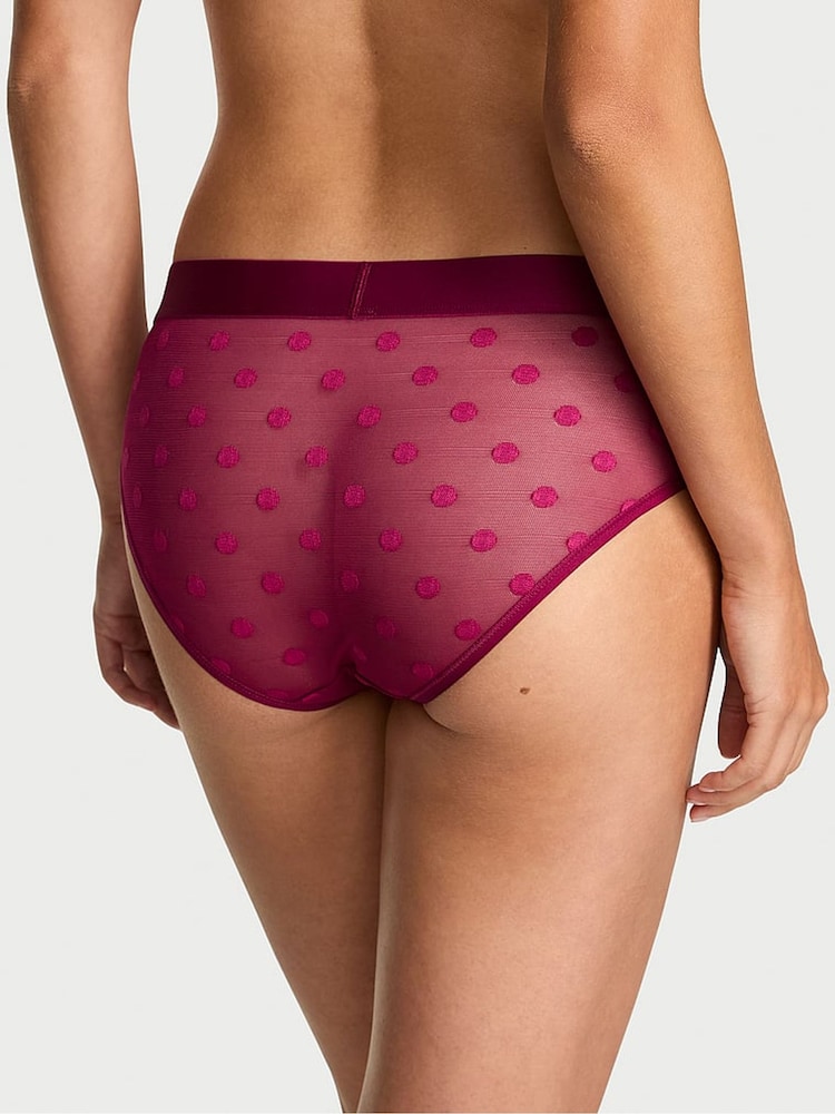 Victoria's Secret Fresh Jam Purple Hipster Sheer Logo Knickers - Image 2 of 3 Victoria's Secret Fresh Jam Purple Hipster Sheer Logo Knickers - Image 2 of 3