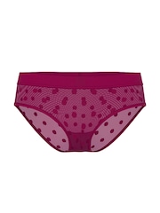 Victoria's Secret Fresh Jam Purple Hipster Sheer Logo Knickers - Image 3 of 3