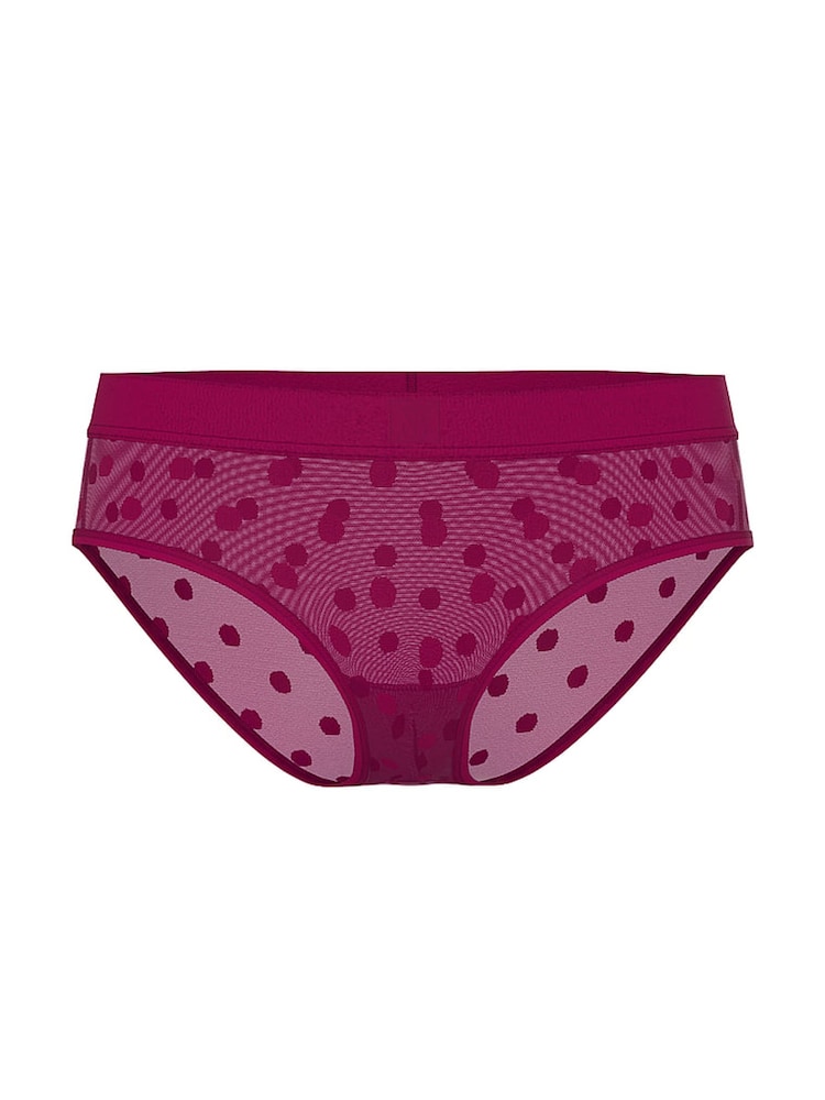 Victoria's Secret Fresh Jam Purple Hipster Sheer Logo Knickers - Image 3 of 3 Victoria's Secret Fresh Jam Purple Hipster Sheer Logo Knickers - Image 3 of 3