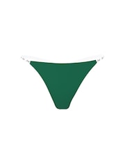 Victoria's Secret PINK Jaguar Green Thong Cotton Mini Logo Knickers - Image 3 of 3