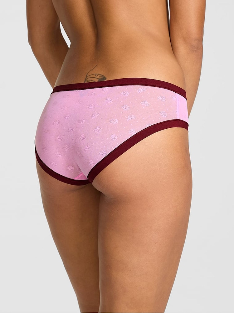 Victoria's Secret PINK Pink Lollipop Hipster No Show Rib Mesh Knickers - Image 2 of 3 Victoria's Secret PINK Pink Lollipop Hipster No Show Rib Mesh Knickers - Image 2 of 3