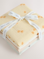 Yellow Easter Character Baby Muslins Cloths 4 Pack - Image 5 of 5