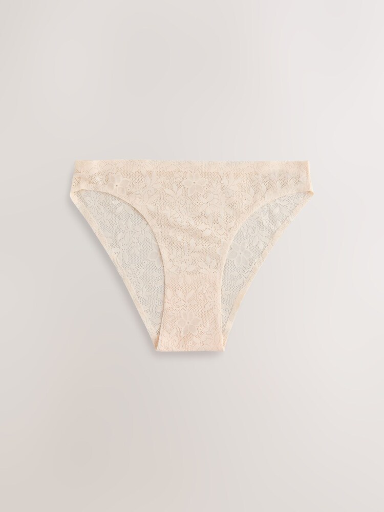 Coral Pink High Leg All-Over Lace No VPL Knickers 3 Pack - Image 2 of 9 Coral Pink High Leg All-Over Lace No VPL Knickers 3 Pack - Image 2 of 9