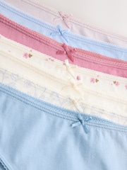 Pale Blue High Leg 100% Cotton Knickers 7 Pack - Image 11 of 12