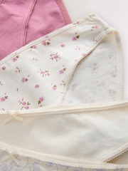 Pale Blue High Leg 100% Cotton Knickers 7 Pack - Image 12 of 12