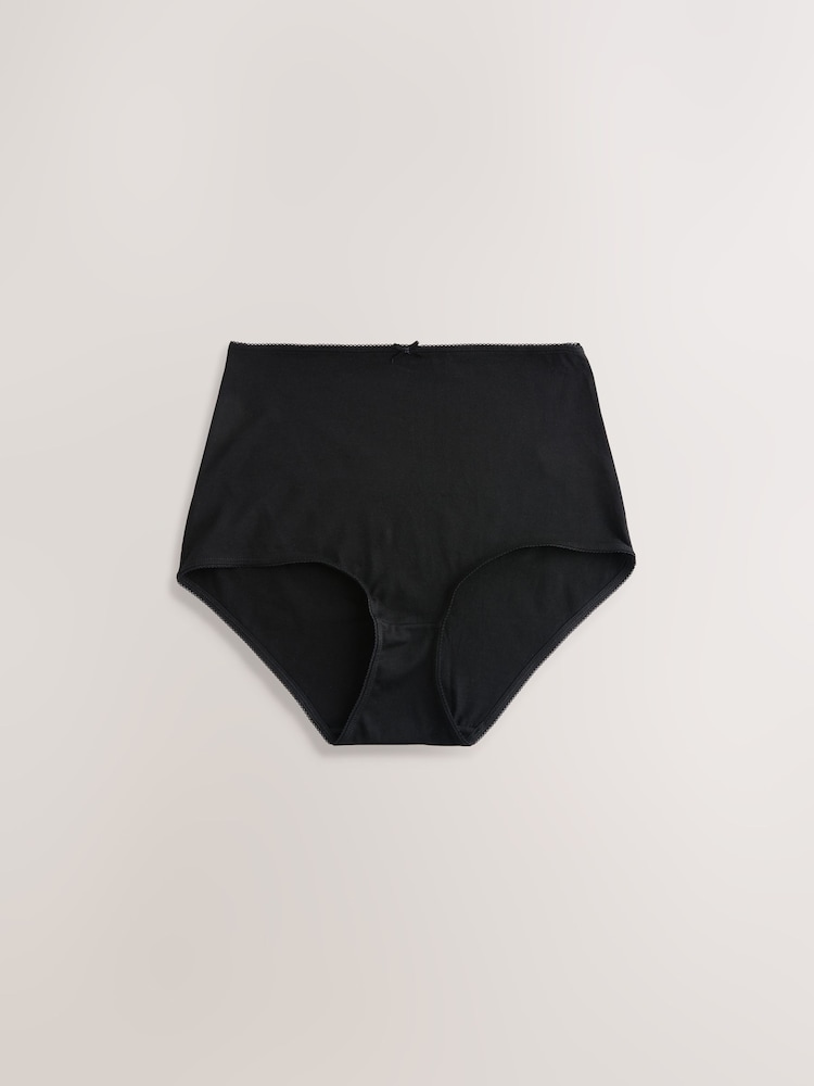 Svart - 100% Konton Full Truser Knickers 7 Pakke - Bilde 2 av 10