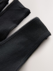 Svart - 100% Konton Full Truser Knickers 7 Pakke - Bilde 13 av 13