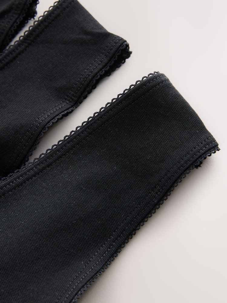 Svart - 100% Konton Full Truser Knickers 7 Pakke - Bilde 13 av 13