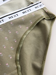 Pink/Green Bikini Cotton Logo Knickers 7 Pack - Image 10 of 13