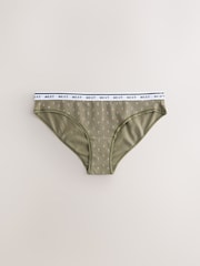 Pink/Green Bikini Cotton Logo Knickers 7 Pack - Image 2 of 13