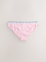 Pink/Green Bikini Cotton Logo Knickers 7 Pack - Image 5 of 13