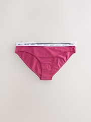 Pink/Green Bikini Cotton Logo Knickers 7 Pack - Image 8 of 13