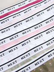 Pink/Green Bikini Cotton Logo Knickers 7 Pack - Image 9 of 13