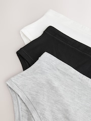 Black/Cream High Waist High Leg Ultimate Comfort Cotton Knickers 3 Pack - Image 10 of 11