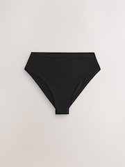 Black/Cream High Waist High Leg Ultimate Comfort Cotton Knickers 3 Pack - Image 7 of 11