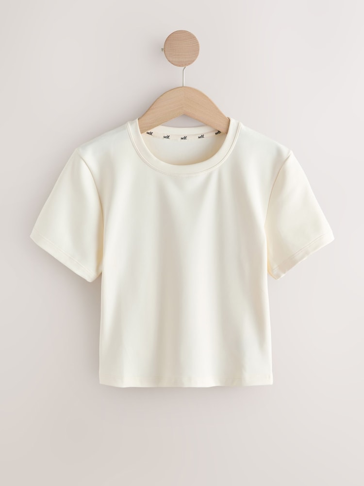 Cream - self. Fitted Top - Imaginea 1 din 4