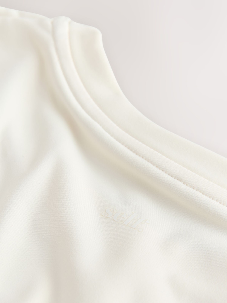 Cream - self. Fitted Top - Imaginea 2 din 4