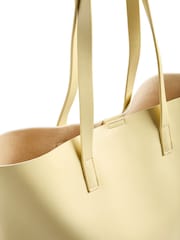 PIECES Yellow Tote Bag - Image 3 of 4