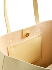 PIECES Yellow Tote Bag - Image 4 of 4
