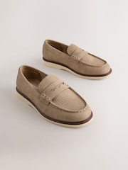 Neutral Penny Loafers - Image 1 of 5
