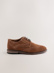 Tan Brown Suede Brogue Shoes - Image 2 of 6