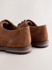 Tan Brown Suede Brogue Shoes - Image 3 of 6