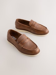 Tan Brown Penny Loafers - Image 1 of 5