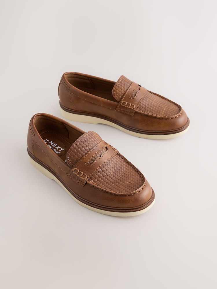 Tan Brown Penny Loafers - Image 1 of 5