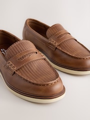 Tan Brown Penny Loafers - Image 4 of 5