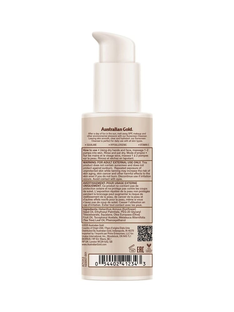 Australian Gold Sunscreen Cleanser 89ml - Image 2 of 2
