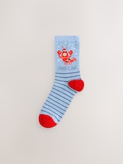 Christmas Character Slogan Ankle Socks 4 Pack - Image 2 of 7
