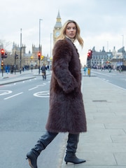Urban Code Brown Reversible Shearling Look Coat - Image 1 of 6