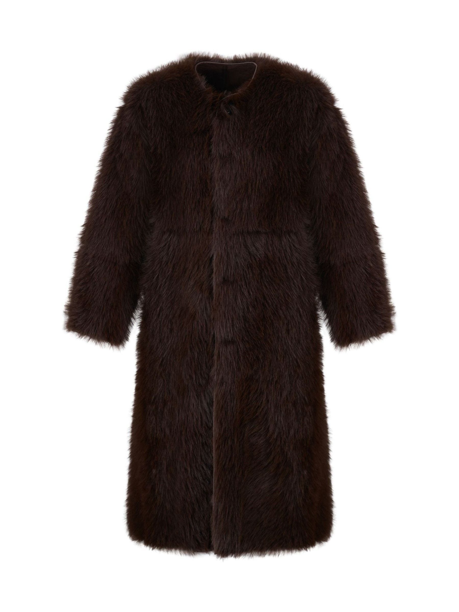 Buy Urban Code Brown Reversible Shearling Look Coat from the Next