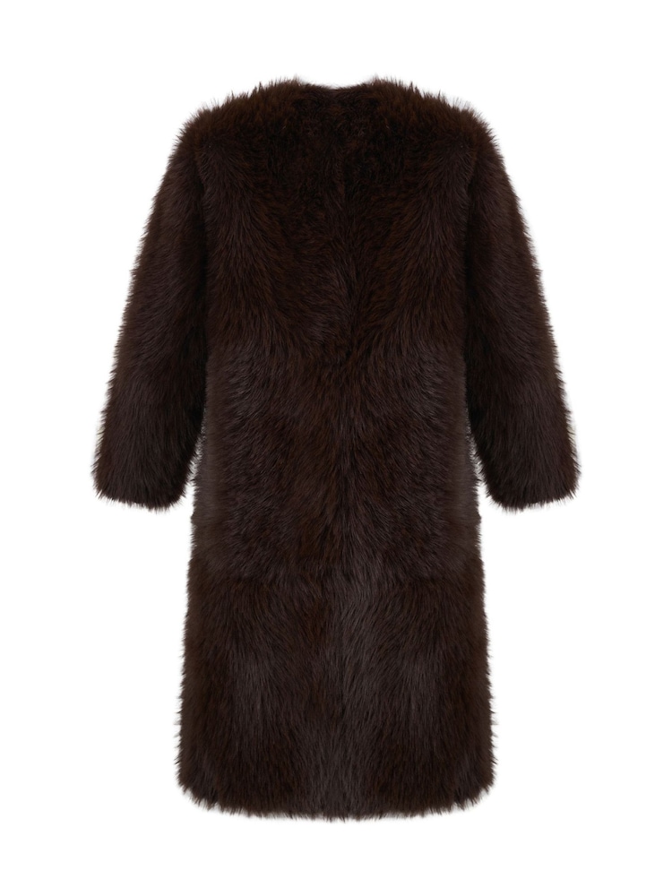 Urban Code Brown Reversible Shearling Look Coat - Image 6 of 6 Urban Code Brown Reversible Shearling Look Coat - Image 6 of 6