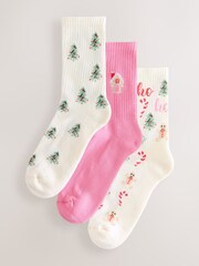 عيد الميلاد - Sporty Ribbed Ankle Socks 3 Pack - صورة 1 من 6