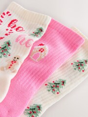 عيد الميلاد - Sporty Ribbed Ankle Socks 3 Pack - صورة 5 من 6
