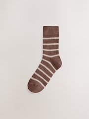 Marrón chocolate/neutro - Stripe Ankle Socks 2 Pack with Containing Merino Wool - Imagen 3 de 5