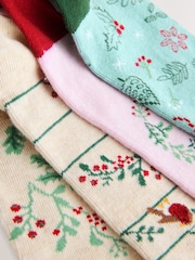 Christmas Robins Ankle Socks 4 Pack - Image 7 of 7
