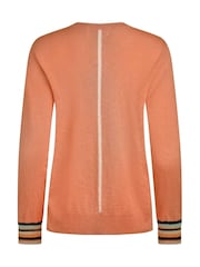 Weird Fish Orange 100% Organic Cotton Kinga Lightweight Knit Jumper - Image 7 of 7
