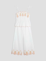 River Island Girls Pineapple 100% Cotton Cami and Trousers Set - Bild 1 von 5