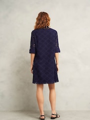 Hobbs Blue 100% Cotton Marcia Dress - Image 2 of 4