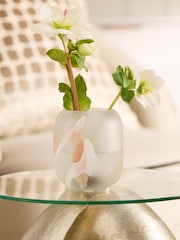 서리가 내린 듯한 색종이 조각이 박힌 유리 캔들 홀더 - 4의 이미지 2