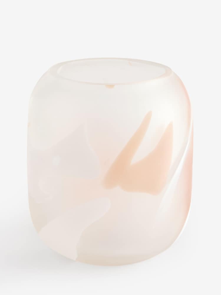 서리가 내린 듯한 색종이 조각이 박힌 유리 캔들 홀더 - 4의 이미지 4