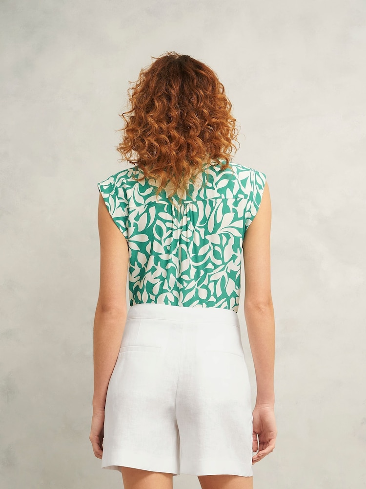 Hobbs White 100% Linen Chelsea Shorts - Image 2 of 4