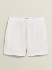 Hobbs White 100% Linen Chelsea Shorts - Image 4 of 4